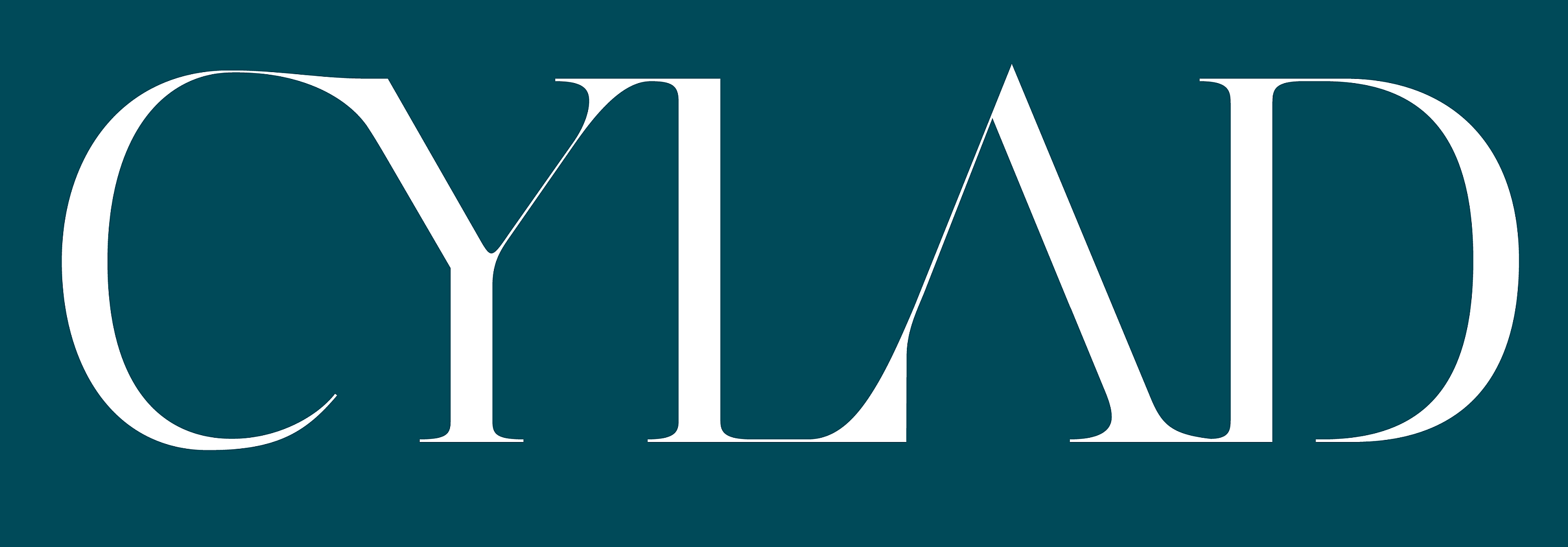 Logo cylad white font green background